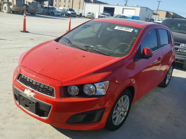 1G1JC6SB1G4112539 - 2016 CHEVROLET SONIC LT RED photo 2