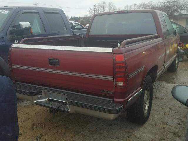 2GDEK19K9R1552510 - 1994 GMC SIERRA K15 BURGUNDY photo 4