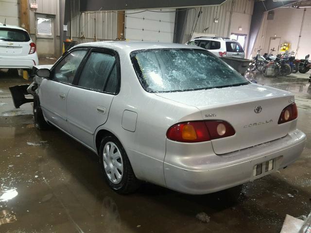 1NXBR12E21Z476964 - 2001 TOYOTA COROLLA CE SILVER photo 3