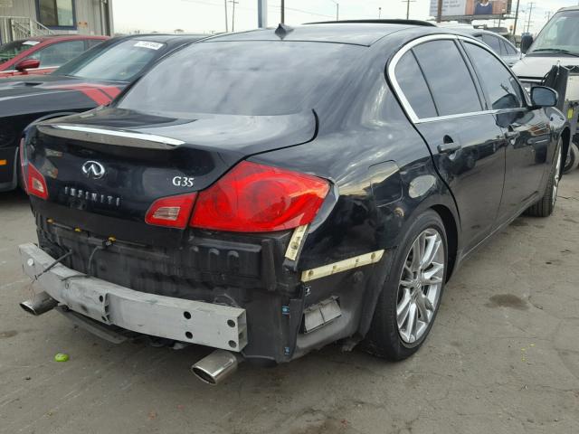 JNKBV61E38M219965 - 2008 INFINITI G35 BLACK photo 4