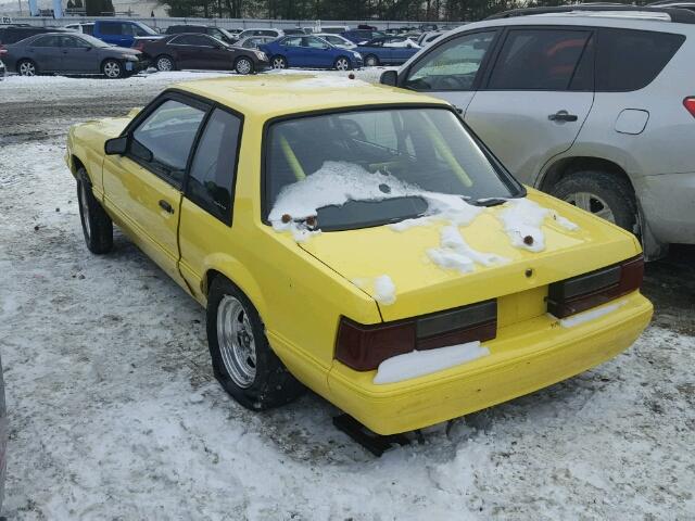 1FABP40E3KF260213 - 1989 FORD MUSTANG LX YELLOW photo 3