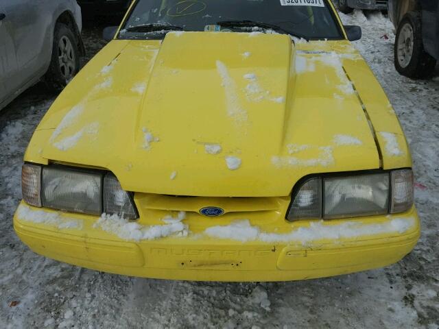 1FABP40E3KF260213 - 1989 FORD MUSTANG LX YELLOW photo 9