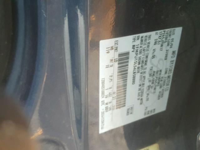 1FMPU15L54LB58880 - 2004 FORD EXPEDITION BLUE photo 10