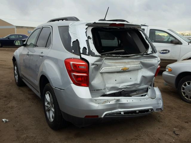 2GNFLFEK0H6243266 - 2017 CHEVROLET EQUINOX LT SILVER photo 3