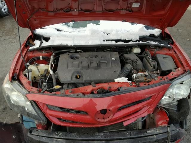 2T1BU4EE2BC609205 - 2011 TOYOTA COROLLA BA RED photo 7