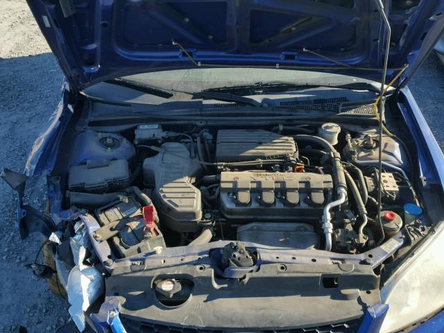 1HGEM22985L020733 - 2005 HONDA CIVIC EX BLUE photo 7