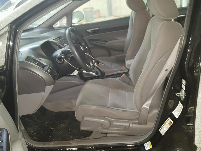 2HGFA16569H363395 - 2009 HONDA CIVIC LX BLACK photo 5