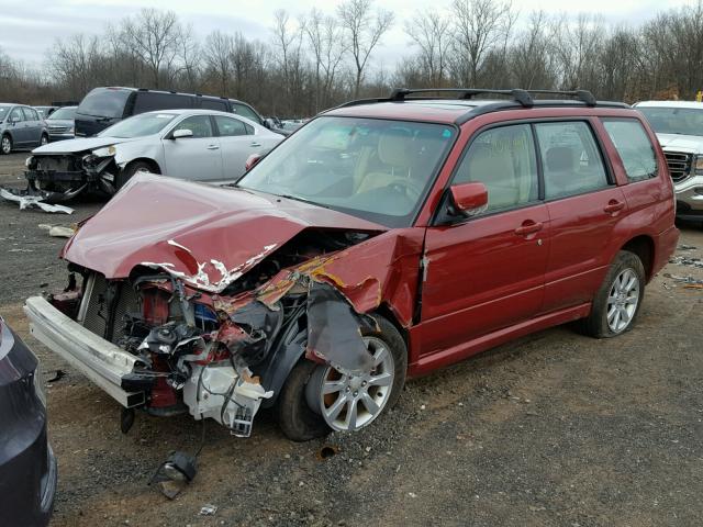 JF1SG65647H708709 - 2007 SUBARU FORESTER 2 RED photo 2