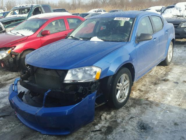 1B3LC56K08N158994 - 2008 DODGE AVENGER SX BLUE photo 2