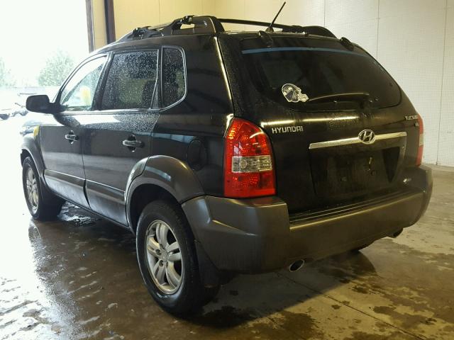 KM8JN72D96U334247 - 2006 HYUNDAI TUCSON GLS BLACK photo 3