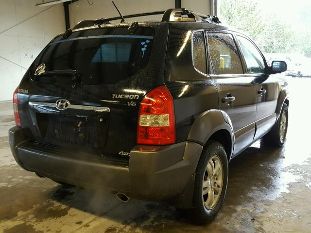 KM8JN72D96U334247 - 2006 HYUNDAI TUCSON GLS BLACK photo 4