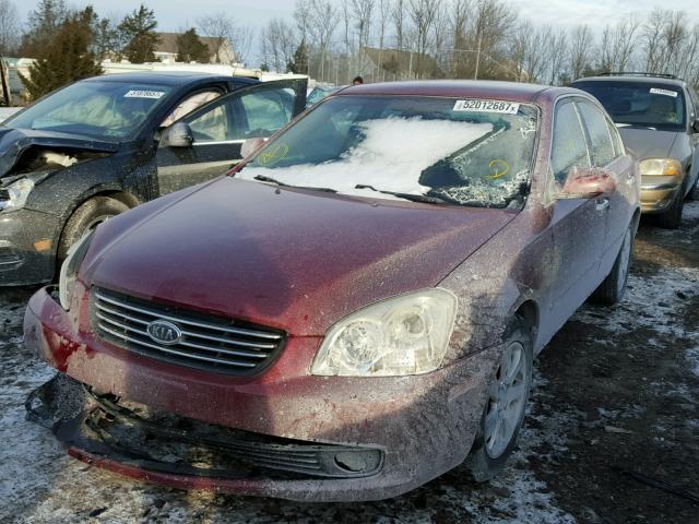 KNAGE124085170618 - 2008 KIA OPTIMA LX RED photo 2