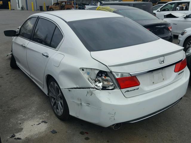 1HGCR2F51EA260444 - 2014 HONDA ACCORD SPO WHITE photo 3