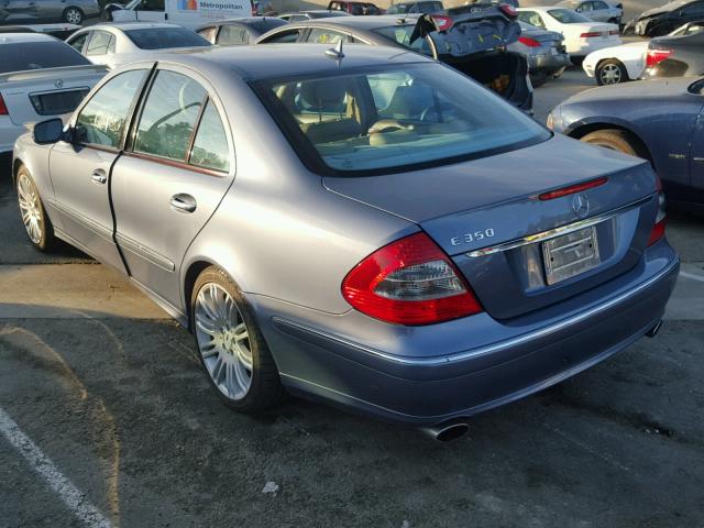 WDBUF56X37B167872 - 2007 MERCEDES-BENZ E 350 BLUE photo 3