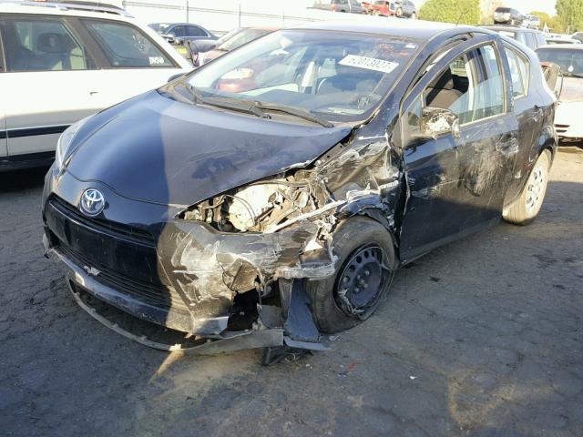 JTDKDTB38D1534711 - 2013 TOYOTA PRIUS C BLACK photo 2