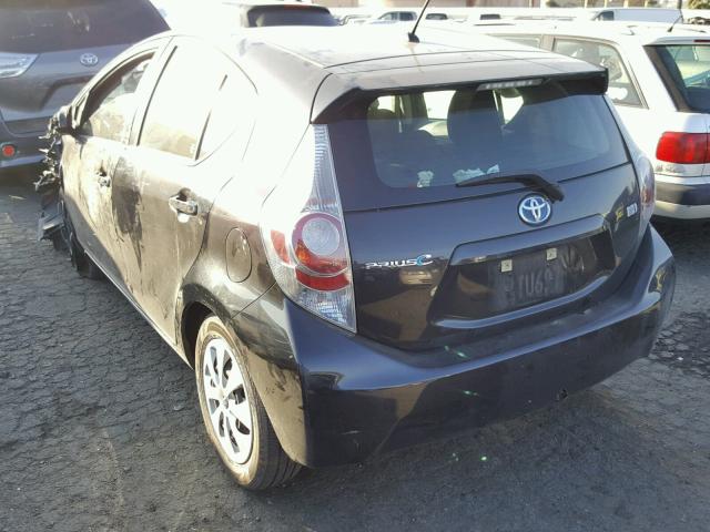 JTDKDTB38D1534711 - 2013 TOYOTA PRIUS C BLACK photo 3