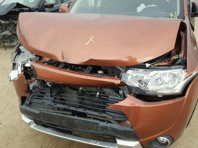 JA4AD3A39FZ004579 - 2015 MITSUBISHI OUTLANDER ORANGE photo 7