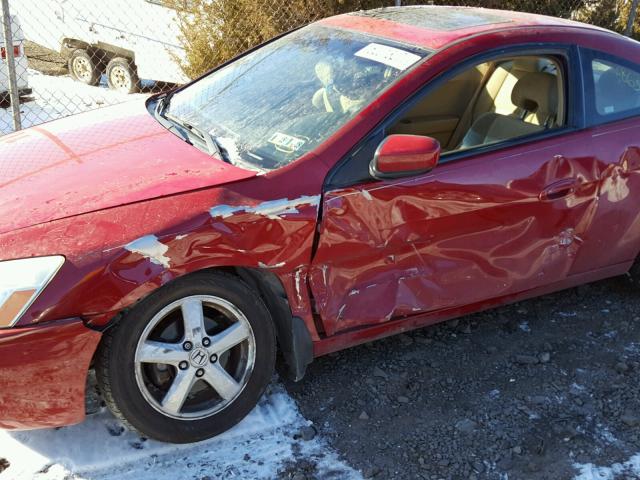 1HGCM72765A001502 - 2005 HONDA ACCORD EX RED photo 9