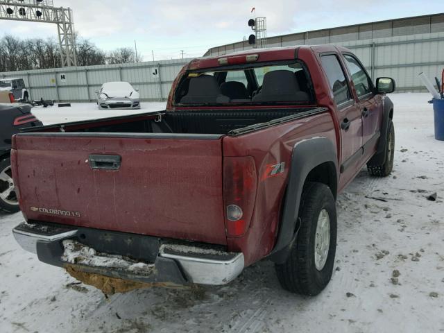 1GCDS136448190586 - 2004 CHEVROLET COLORADO BURGUNDY photo 4