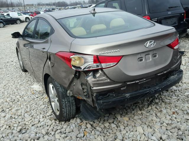 5NPDH4AE1DH403392 - 2013 HYUNDAI ELANTRA GL BEIGE photo 3