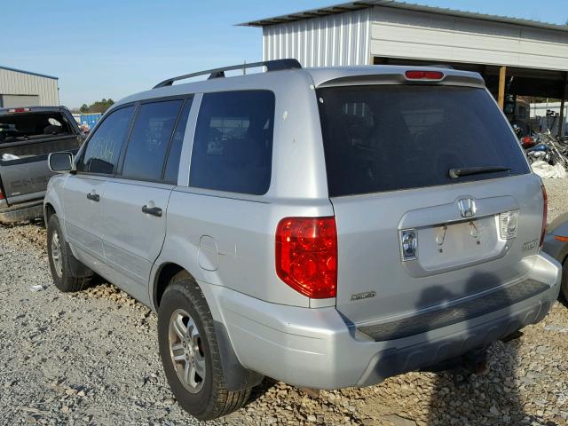 2HKYF18474H595405 - 2004 HONDA PILOT EX SILVER photo 3