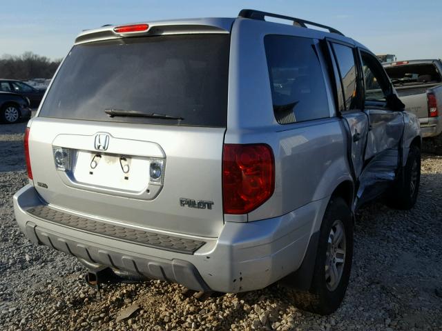 2HKYF18474H595405 - 2004 HONDA PILOT EX SILVER photo 4