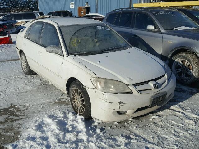 2HGES15515H597528 - 2005 HONDA CIVIC LX WHITE photo 1