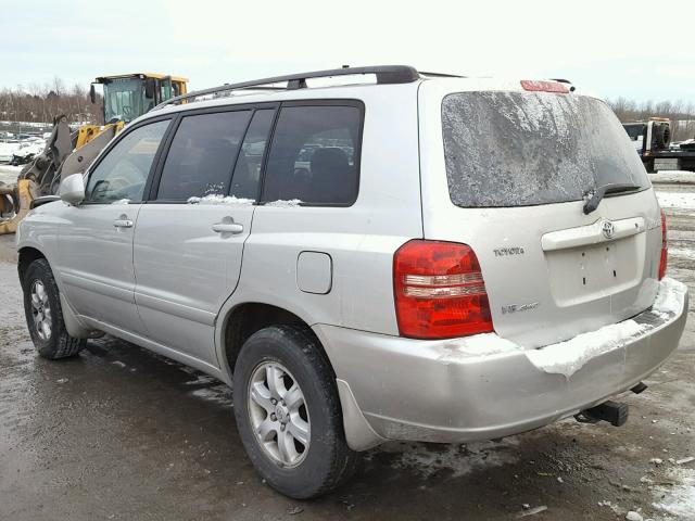 JTEHF21A830153245 - 2003 TOYOTA HIGHLANDER SILVER photo 3