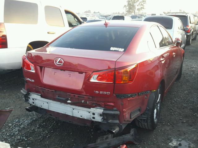 JTHBK262895105102 - 2009 LEXUS IS 250 RED photo 4