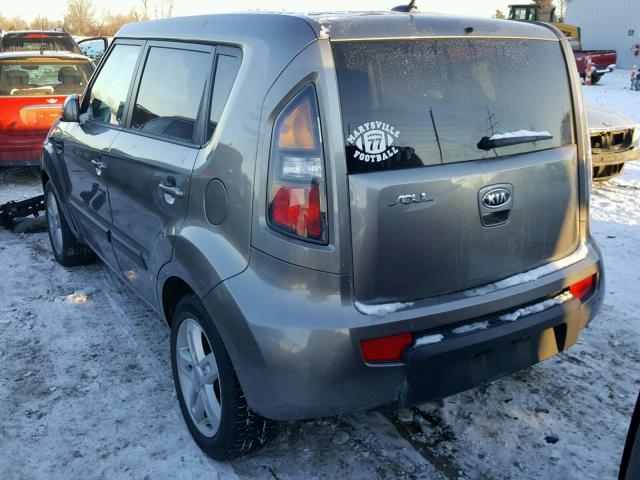 KNDJT2A23B7316008 - 2011 KIA SOUL + GRAY photo 3