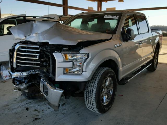 1FTEW1EG0GKF88495 - 2016 FORD F150 SUPER SILVER photo 2