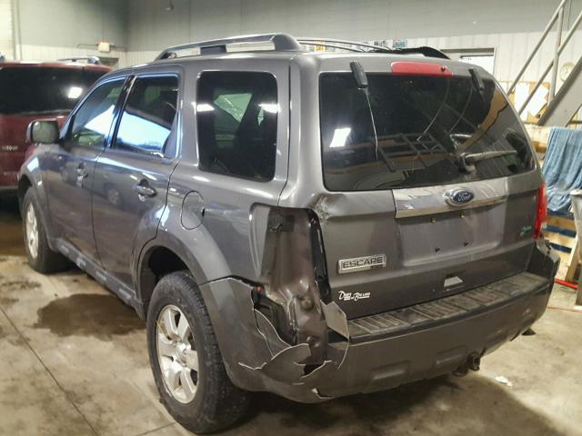 1FMCU9EG4AKC23025 - 2010 FORD ESCAPE LIM GRAY photo 3