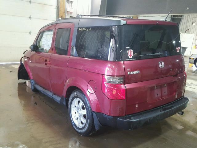 5J6YH28778L015009 - 2008 HONDA ELEMENT EX MAROON photo 3