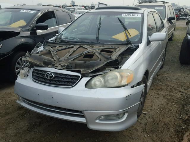 2T1BY30E45C339582 - 2005 TOYOTA COROLLA XR SILVER photo 2