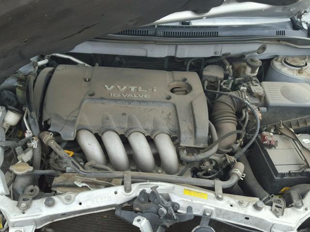 2T1BY30E45C339582 - 2005 TOYOTA COROLLA XR SILVER photo 7