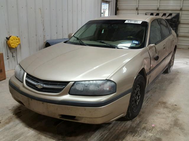 2G1WF52E559245381 - 2005 CHEVROLET IMPALA GOLD photo 2