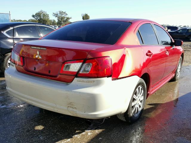 4A32B2FF9AE008738 - 2010 MITSUBISHI GALANT FE RED photo 4