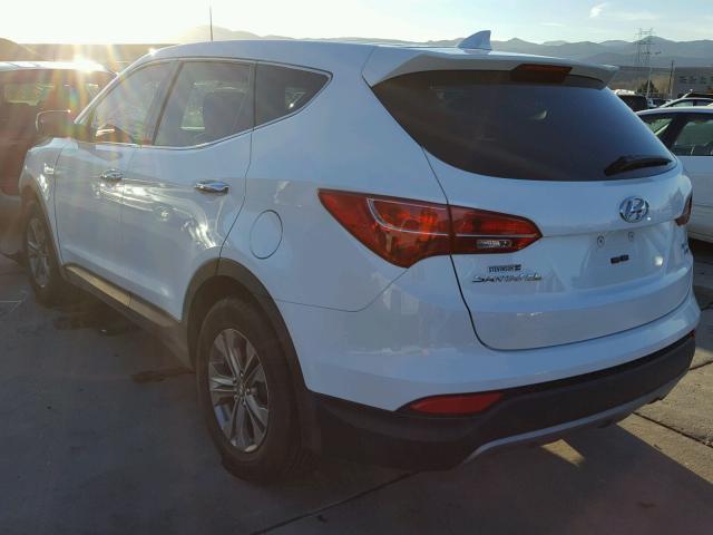 5XYZTDLB7FG254777 - 2015 HYUNDAI SANTA FE S WHITE photo 3