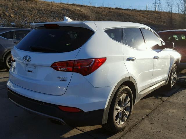 5XYZTDLB7FG254777 - 2015 HYUNDAI SANTA FE S WHITE photo 4