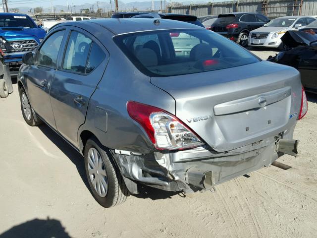 3N1CN7AP2CL889638 - 2012 NISSAN VERSA S GRAY photo 3