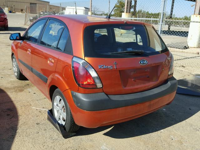 KNADE163686340463 - 2008 KIA RIO 5 SX ORANGE photo 3