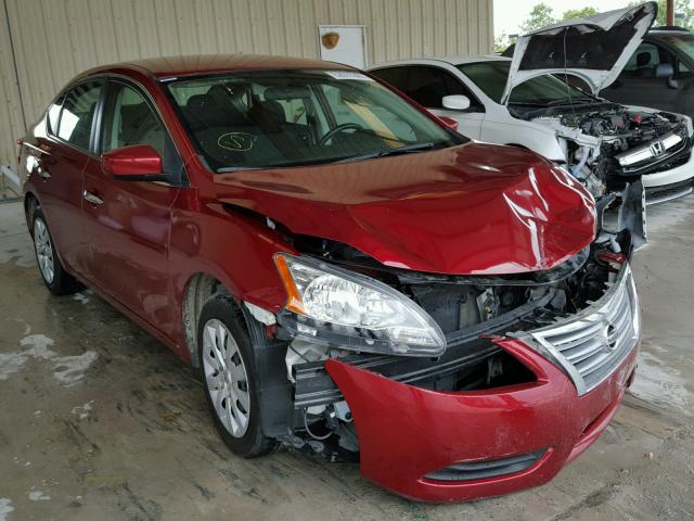 3N1AB7AP6FL656074 - 2015 NISSAN SENTRA S BURGUNDY photo 1