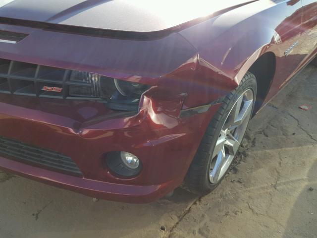 2G1FK1EJ3A9152365 - 2010 CHEVROLET CAMARO SS Rojo foto 9