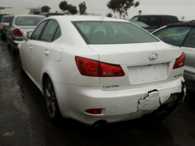 JTHBK262472033538 - 2007 LEXUS IS 250 WHITE photo 3