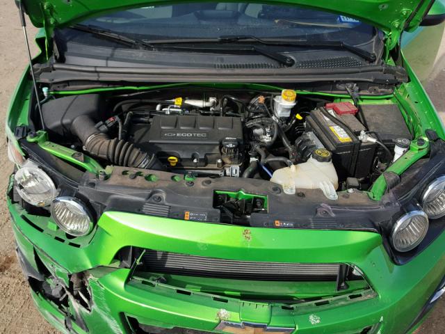 1G1JC6SB9F4112562 - 2015 CHEVROLET SONIC LT GREEN photo 7