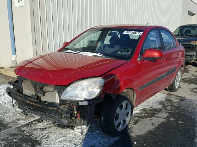 KNADE123X66029881 - 2006 KIA RIO RED photo 2