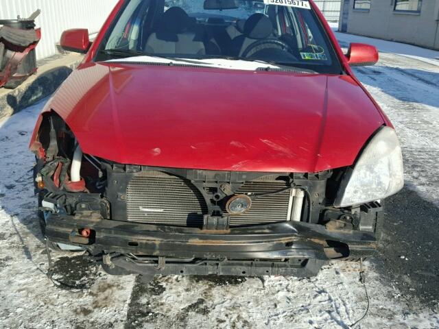 KNADE123X66029881 - 2006 KIA RIO RED photo 9