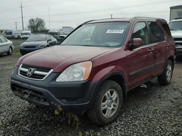 JHLRD788X3C017733 - 2003 HONDA CR-V EX MAROON photo 2