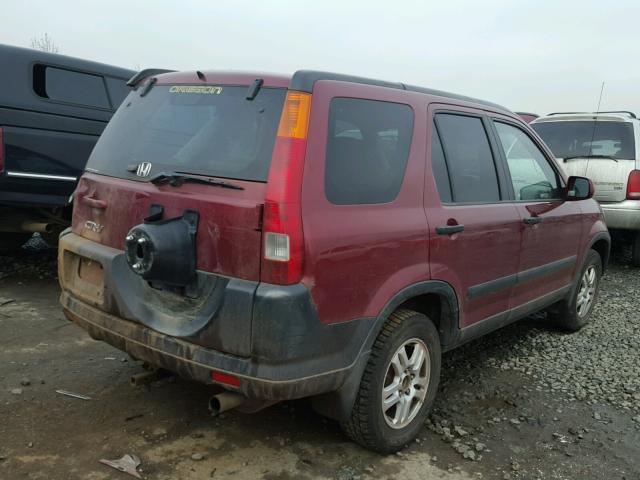 JHLRD788X3C017733 - 2003 HONDA CR-V EX MAROON photo 4