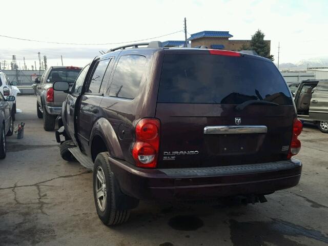 1D4HB48D54F119230 - 2004 DODGE DURANGO SL BURGUNDY photo 3